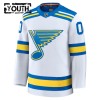 Lasten NHL St. Louis Blues Pelipaita Custom 2025-26 Fanatics Premium Vieras Valkoinen